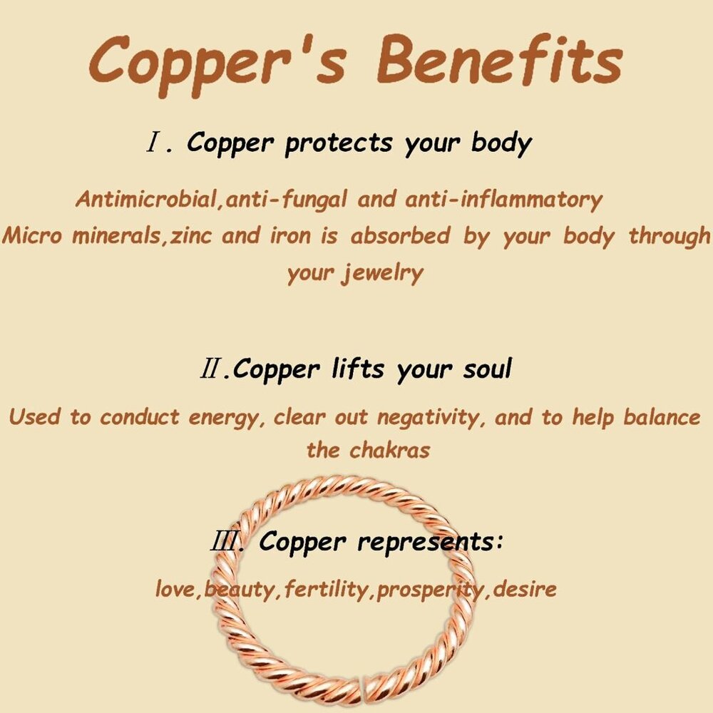 Artisan Crafted Solid Copper Bracelet - Twisted B… - image 7